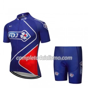 Completo Maglia Ciclismo + Pantaloncino 2018 FDJ N002